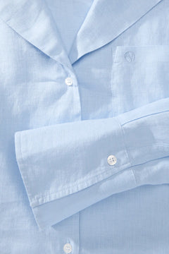Linen Sailor Shirt - Light Blue