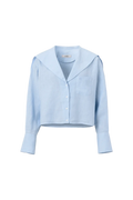 Linen Sailor Shirt - Light Blue