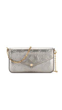 Louis Vuitton Félicie Pochette Monogram Vernis Bag - Silver
