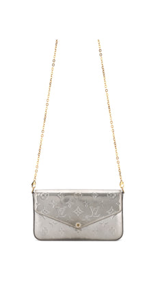 Louis Vuitton Félicie Pochette Monogram Vernis Bag - Silver