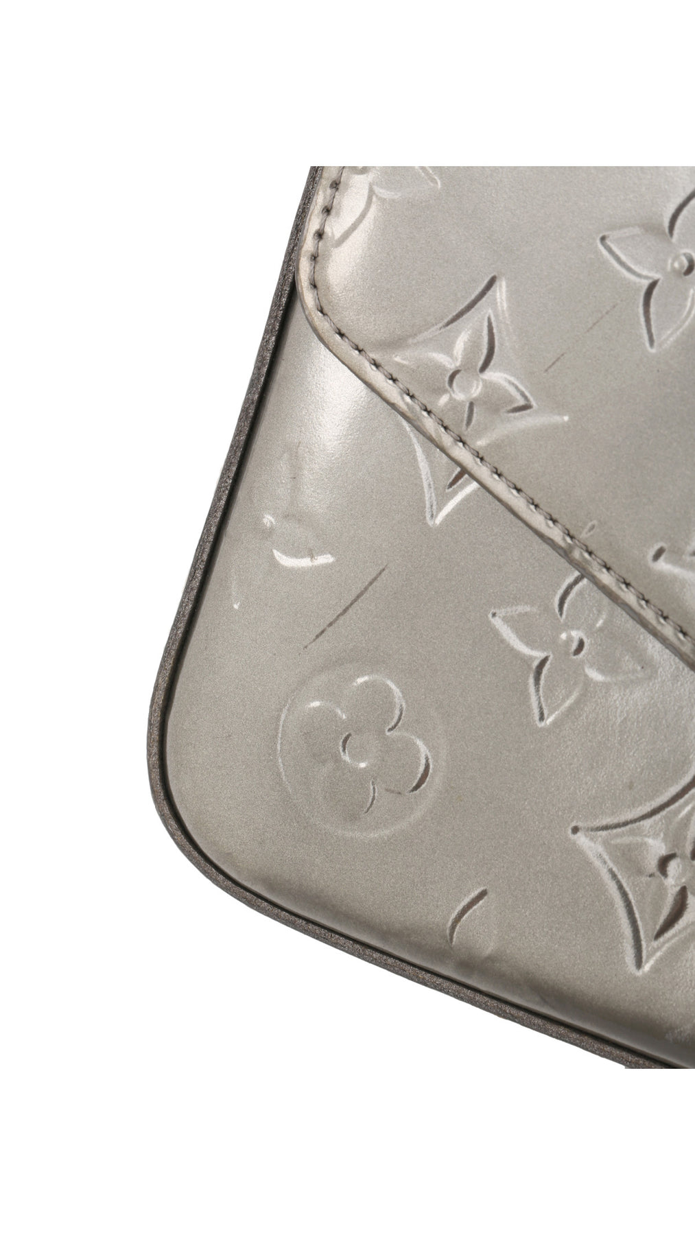 Louis Vuitton Félicie Pochette Monogram Vernis Bag - Silver