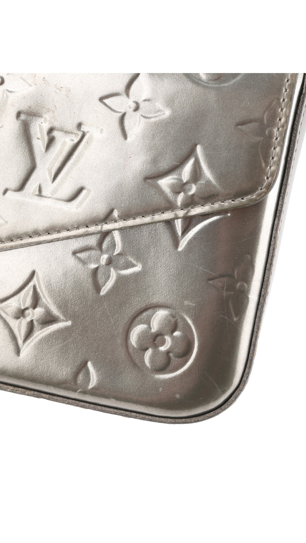 Louis Vuitton Félicie Pochette Monogram Vernis Bag - Silver