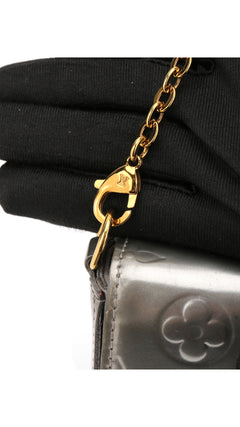 Louis Vuitton Félicie Pochette Monogram Vernis Bag - Silver