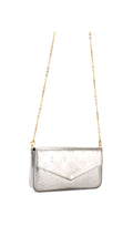Louis Vuitton Félicie Pochette Monogram Vernis Bag - Silver