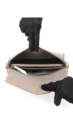 Louis Vuitton Félicie Pochette Monogram Vernis Bag - Silver
