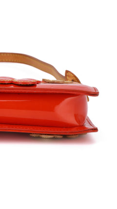 Louis Vuitton Monogram Vernis Flowers Shoulder Bag - Orange Red