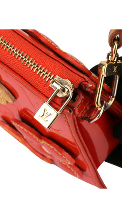 Louis Vuitton Monogram Vernis Flowers Shoulder Bag - Orange Red