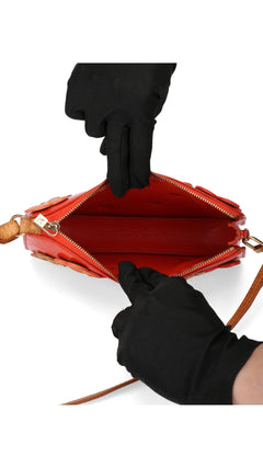 Louis Vuitton Monogram Vernis Flowers Shoulder Bag - Orange Red