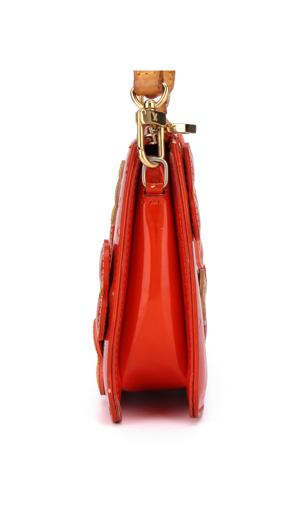 Louis Vuitton Monogram Vernis Flowers Shoulder Bag - Orange Red