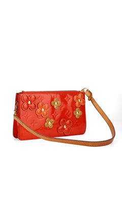 Louis Vuitton Monogram Vernis Flowers Shoulder Bag - Orange Red