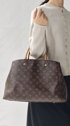 Louis Vuitton Montaigne Gm Monogram - Brown