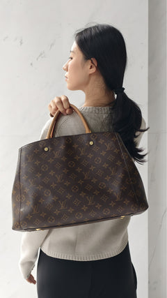 Louis Vuitton Montaigne Gm Monogram - Brown