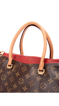 Louis Vuitton Pallas Monogram Cerise Shoulder Bag - Brown