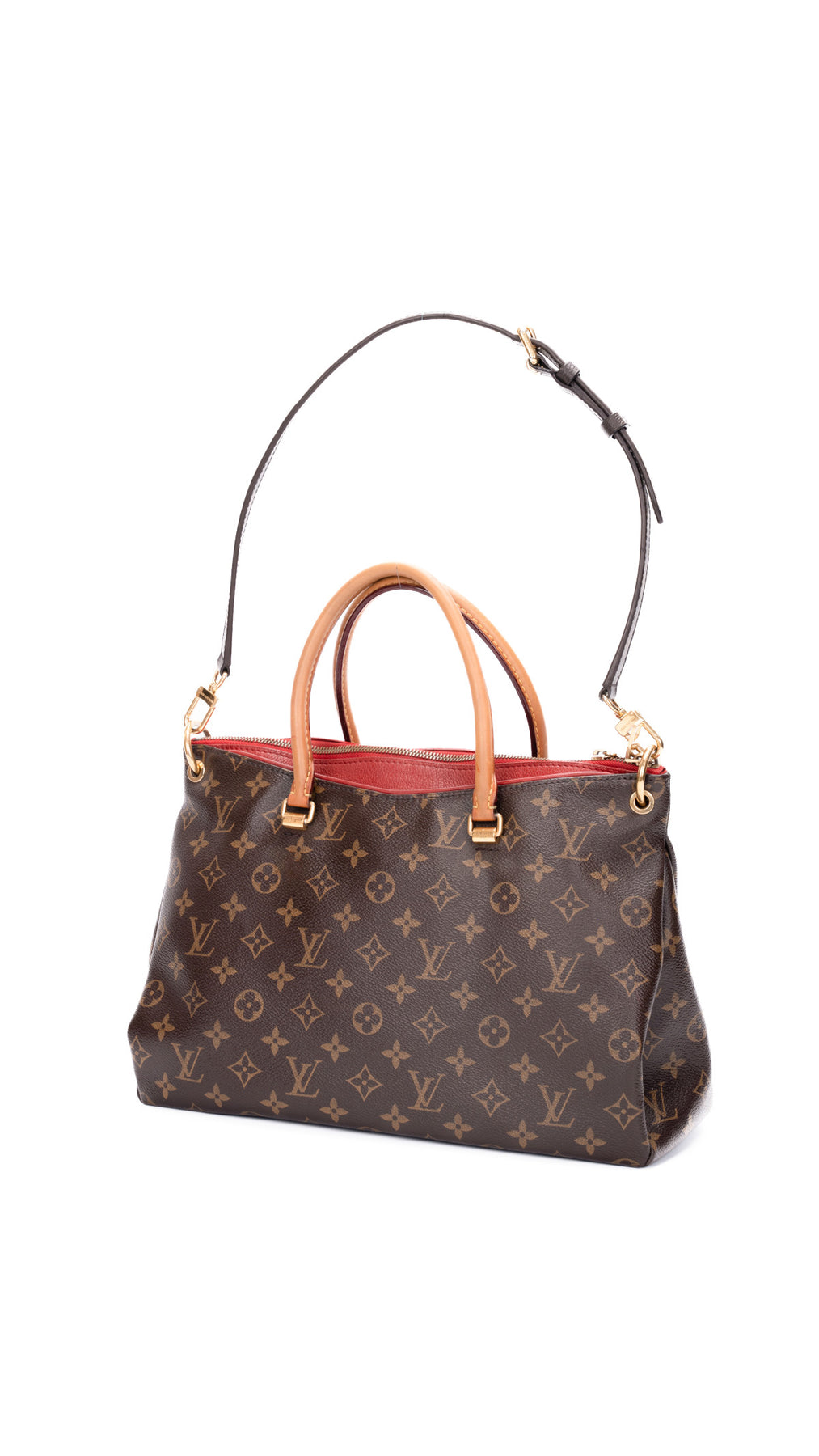 Louis Vuitton Pallas Monogram Cerise Shoulder Bag - Brown