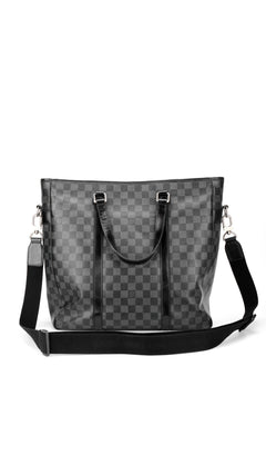 Louis Vuitton Tadao Damier Graphite Tote Bag - Black