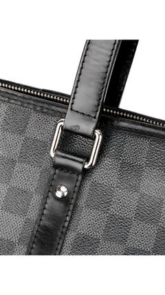 Louis Vuitton Tadao Damier Graphite Tote Bag - Black