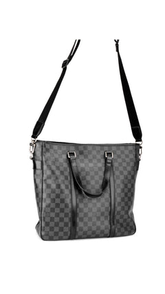 Louis Vuitton Tadao Damier Graphite Tote Bag - Black
