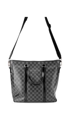 Louis Vuitton Tadao Damier Graphite Tote Bag - Black