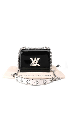 Louis Vuitton Twist Pm Patent Shoulder Bag - Black