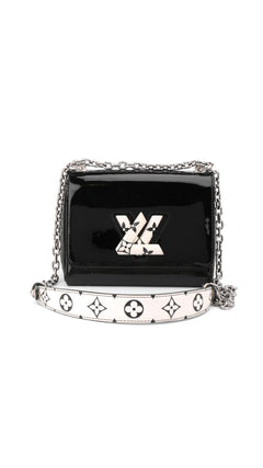 Louis Vuitton Twist Pm Patent Shoulder Bag - Black