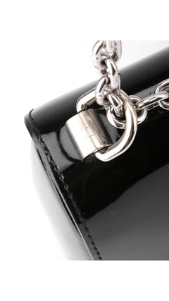 Louis Vuitton Twist Pm Patent Shoulder Bag - Black
