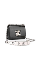 Louis Vuitton Twist Pm Patent Shoulder Bag - Black