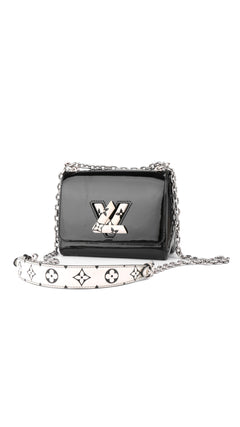 Louis Vuitton Twist Pm Patent Shoulder Bag - Black