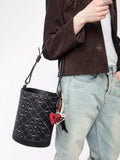 Flash Heart Keyring - Black