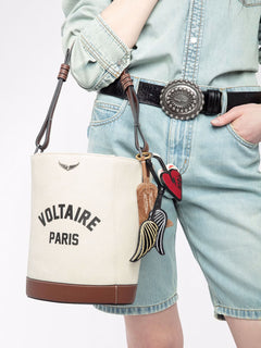 Rock Feather Keyring - Black