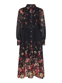 Yasromantica Ls Long Dress - Show - Black Romantica Aop