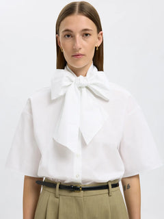 Aya-Juno 2/4 Bow Shirt - Bright White