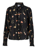 Yassomelli Ls Shirt - Ex - Black Flower Print