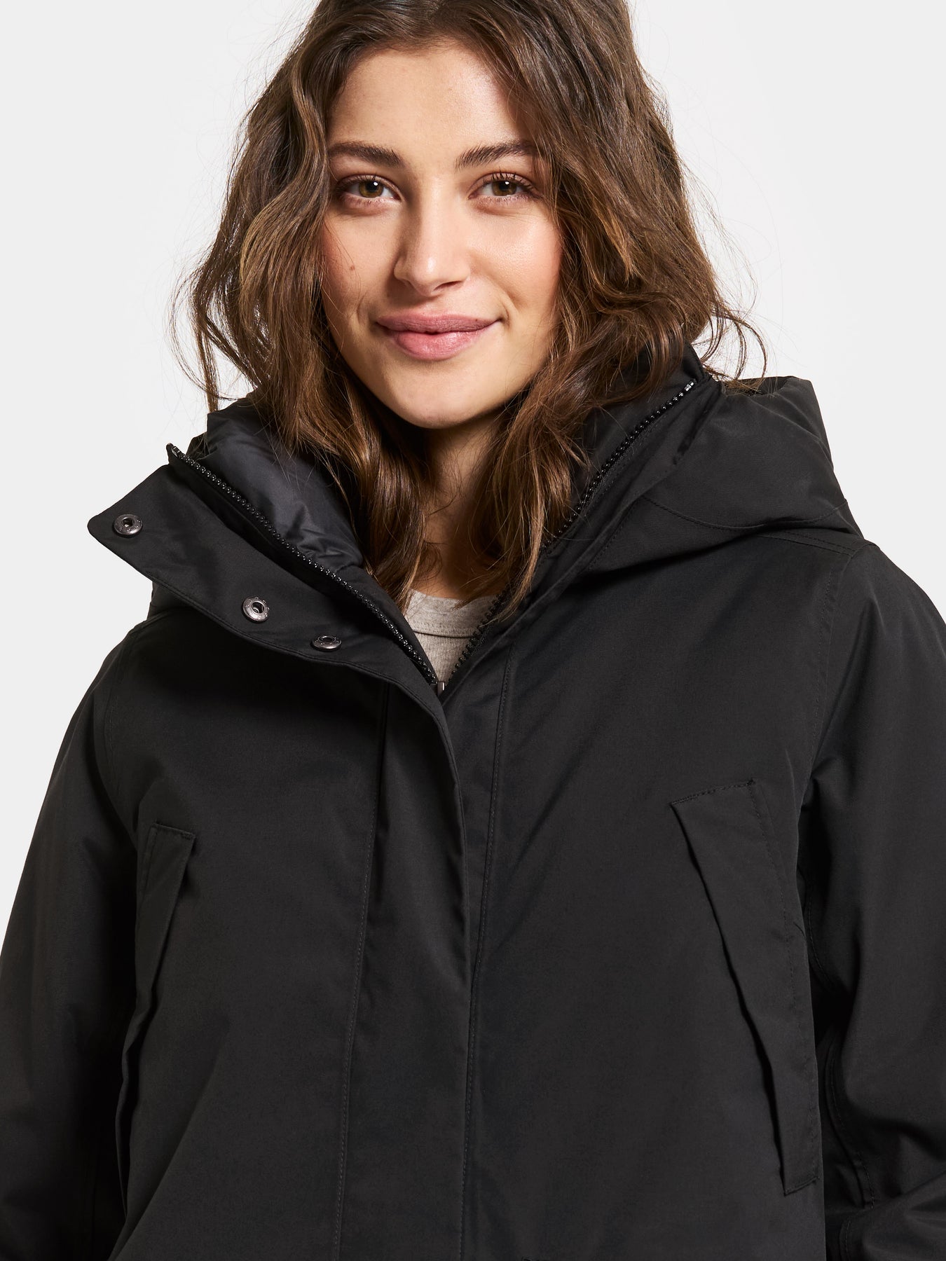 Melody Wns Parka Long - Black