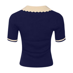 Lilo Polo Knit - Navy Sugar Combo