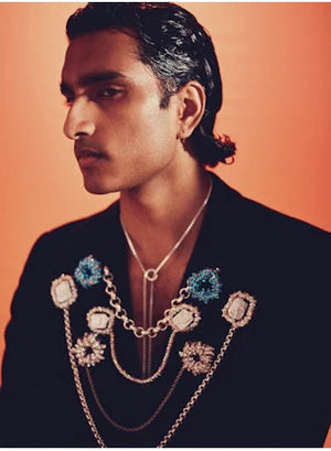 Silencio Chained Brooch - Silver