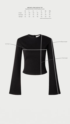 Arcade Long Sleeve Top - Black