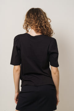 Tiffa Organic 2/4 Puff Tee - Black