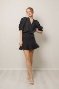 Alessia Linen Skirt - Black
