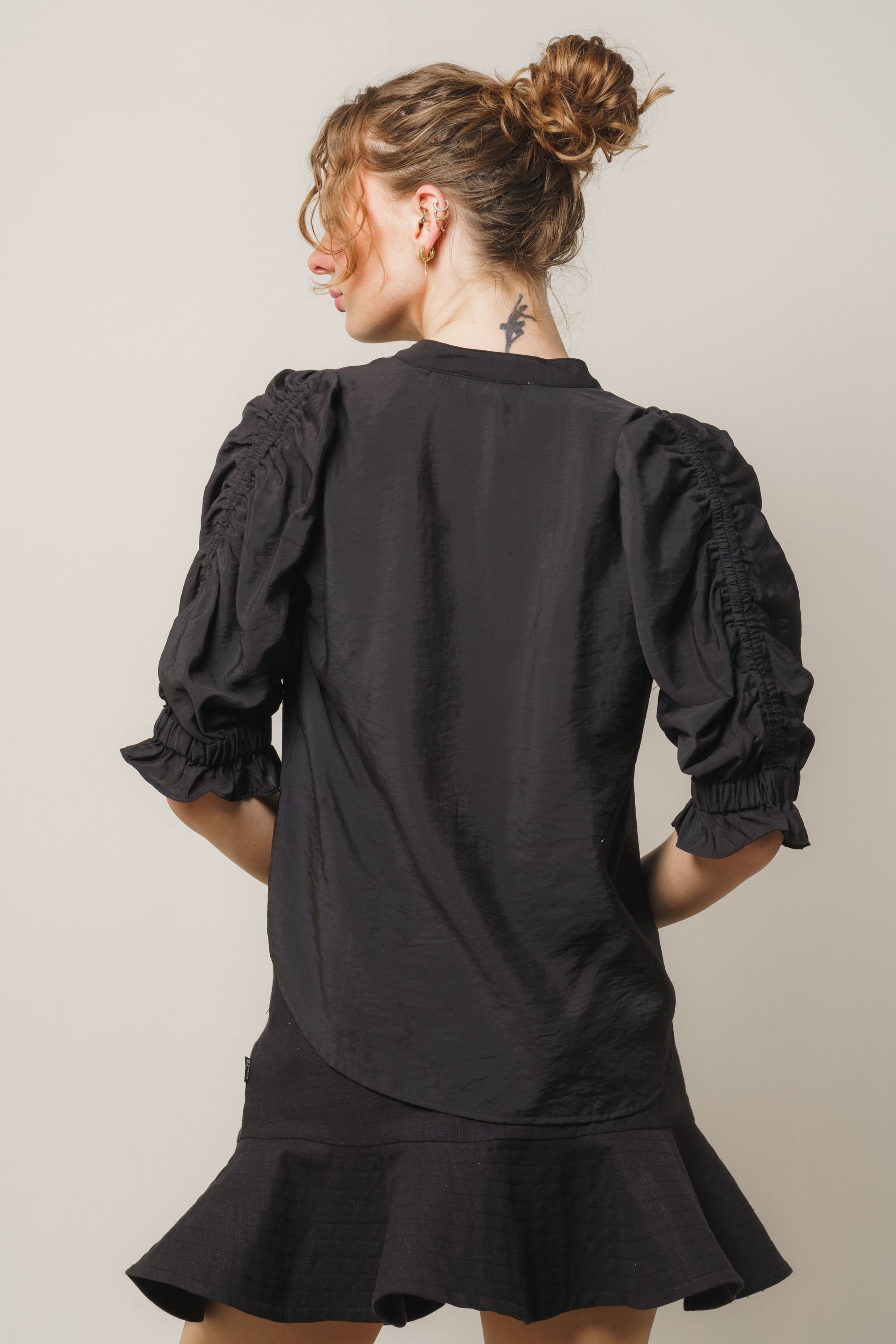 Alessia Linen Skirt - Black