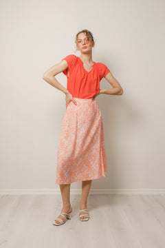 Lavinia Ladonna Skirt Aop - Salmon Dot