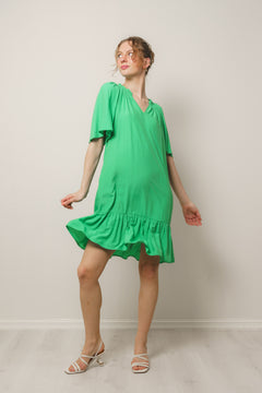 Sunrise Flow Crop Dress - Vibrant Green