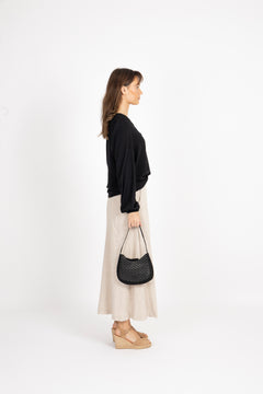 Viva Ls V-Neck Top - Black