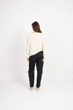Viva Ls V-Neck Top - Sandshell