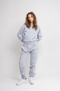 Organic Fitted Sweatpants - Heather Grey