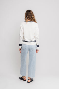 Tova Sweater - Ecru/Marine