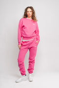Organic Fitted Sweatpants - Sangria Sunset