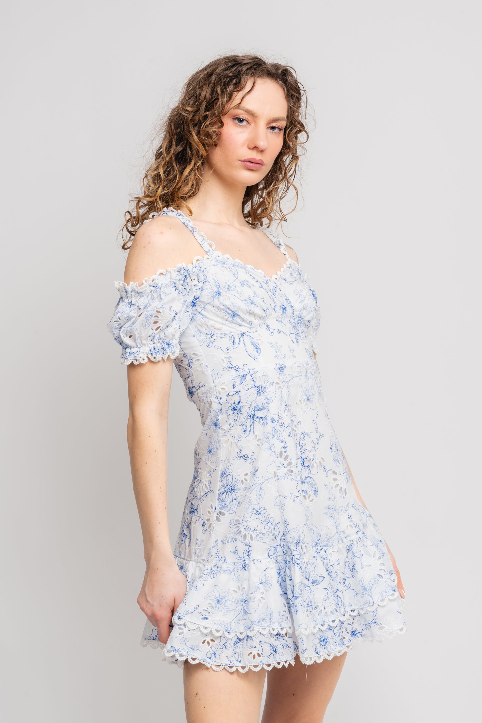 Gianna Dress - Blue Aop