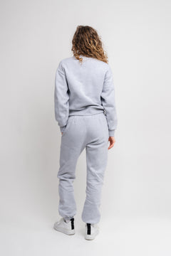 Organic Fitted Sweatpants - Heather Grey