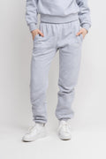Organic Fitted Sweatpants - Heather Grey