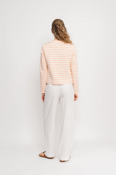 Stacy Jacket - Cream/Pink Stripes